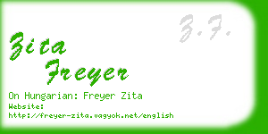 zita freyer business card